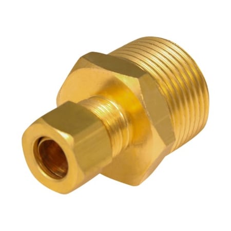 Everflow 3/8" O.D. COMP x 3/4" MIP Reducing Adapter Pipe Fitting, Lead Free Brass C68R-3834-NL